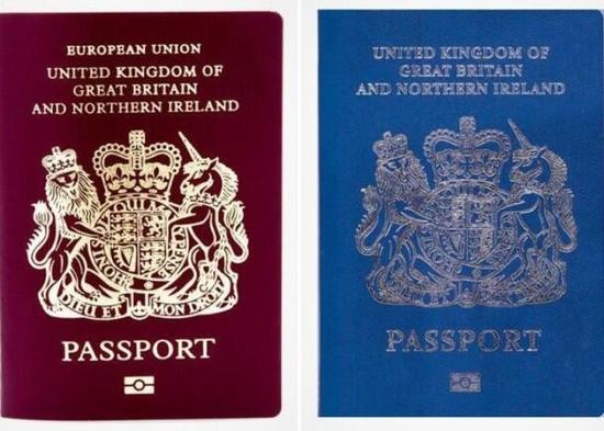 脱欧大变身！英国护照封面颜色将由酒红变成深蓝