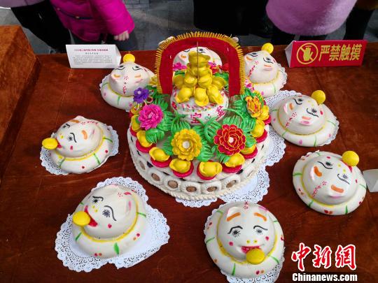 图为展出的面花。　党田野 摄