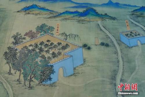 图为《丝路山水地图》局部。 <a target='_blank' href='http://www.chinanews.com/'>中新社</a>记者 杜洋 摄
