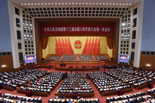 （1）十三届全国人大一次会议在京开幕