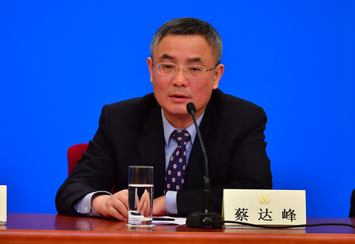 民进中央主席蔡达峰。人民网记者 于凯 摄