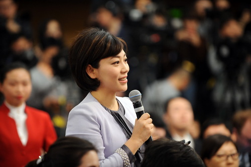 中央电视台记者提问