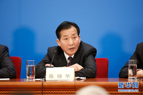 图为农业部原副部长陈晓华。新华网 中国政府网 陈杰 摄