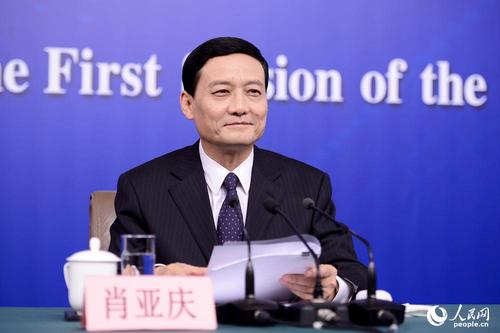 国资委主任肖亚庆 人民网记者 郝勇 摄