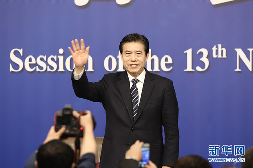 图为商务部部长钟山。新华网 中国政府网 陈杰 摄