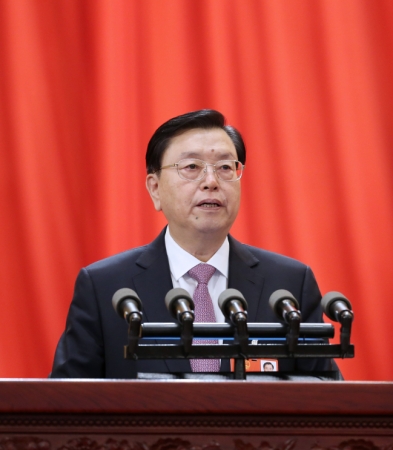 （1）张德江作全国人大常委会工作报告