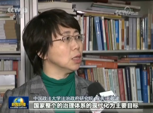 中国政法大学法治政府研究院院长 王敬波：这次改革就是以国家整个的治理体系的现代化为主要目标，也是全方位的一个机构调整和权力的一个重新配置和优化的过程。