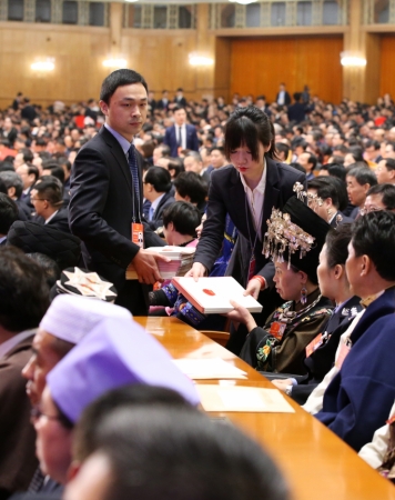 （6）十三届全国人大一次会议举行第六次全体会议