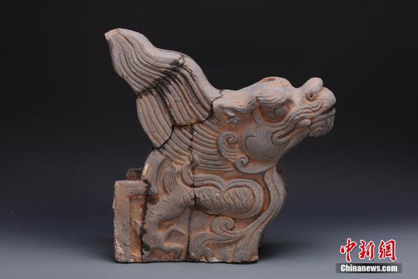 江西鹰潭龙虎山大上清宫遗址出土的文物垂兽。江西省文物考古研究院供图