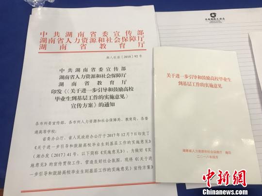 湖南发布“18条新政”鼓励高校毕业生基层就业。　唐小晴 摄