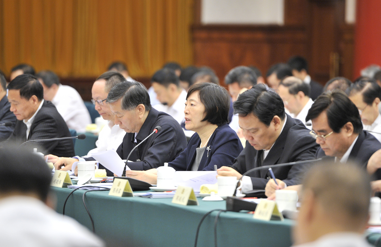 胡晓炼委员在会上发言