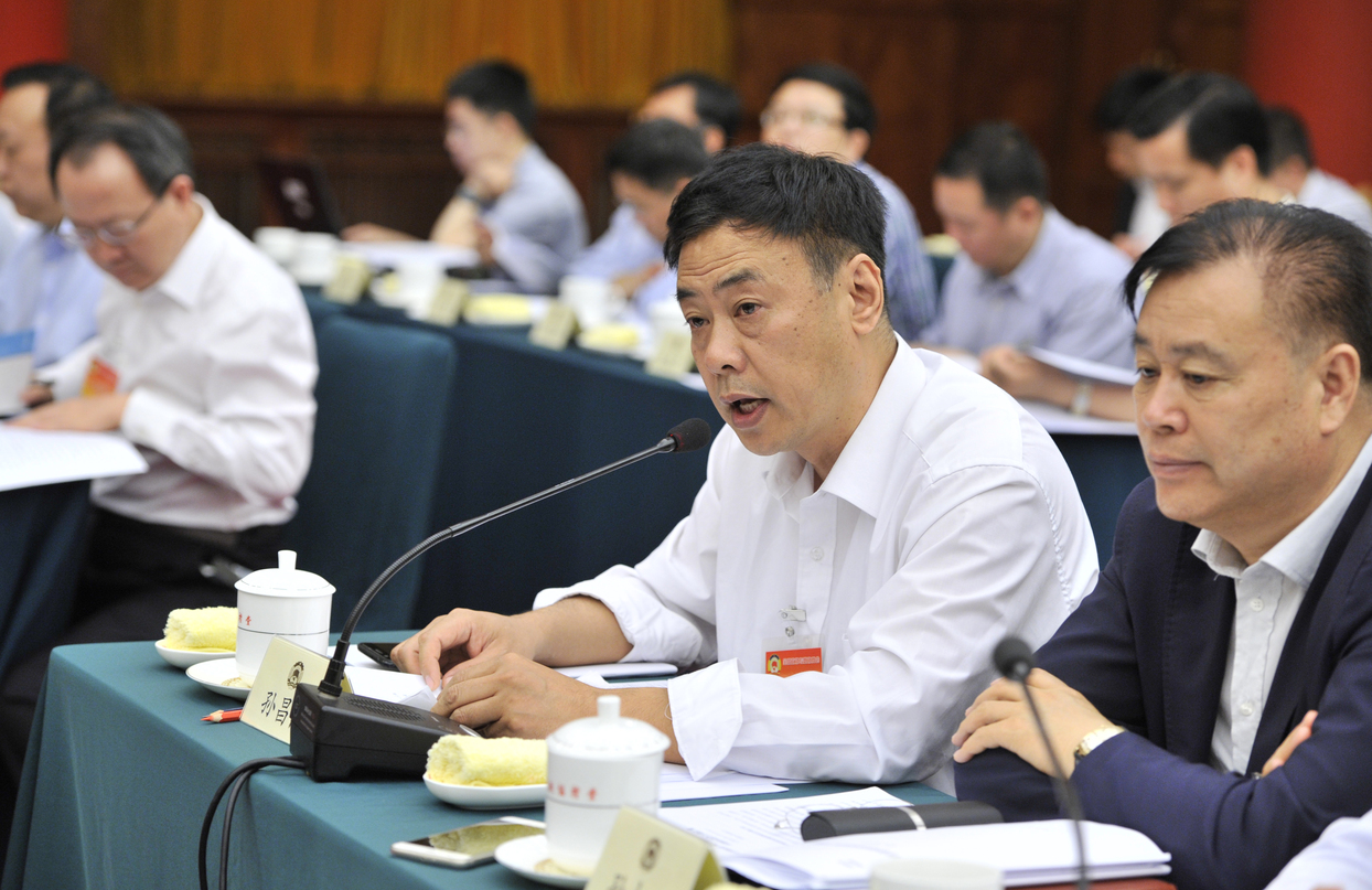 孙昌隆委员在会上发言