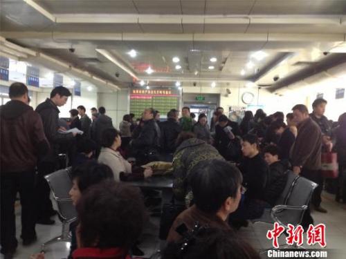 资料图：杭州市房产交易中心办证大厅，市民正在咨询、办理业务。李梦清 摄