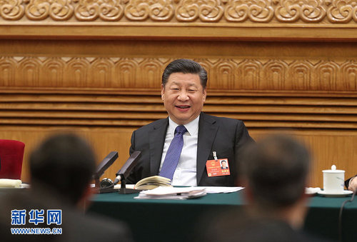 　　3月7日，中共中央总书记、国家主席、中央军委主席习近平参加十三届全国人大一次会议广东代表团的审议。