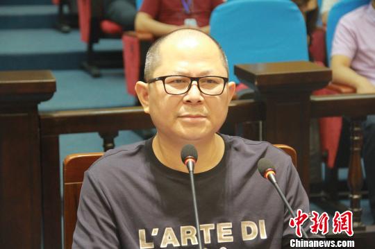 图为姚文治受审。　邓煜 摄