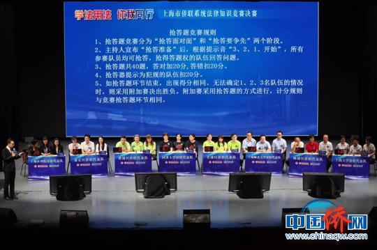 中国侨网上海市侨联系统法律知识竞赛活动在上海财经大学举行。　张亨伟　摄