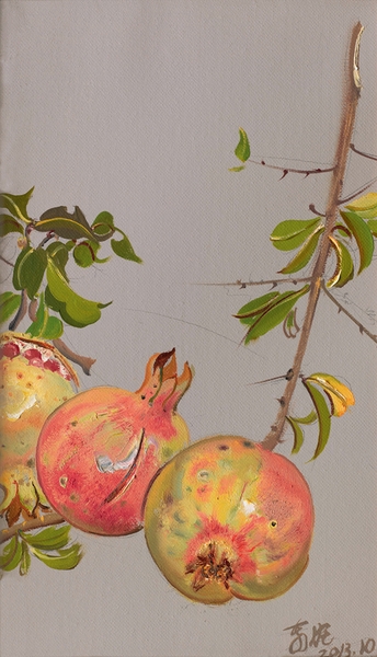 《石榴》 39X23 2013