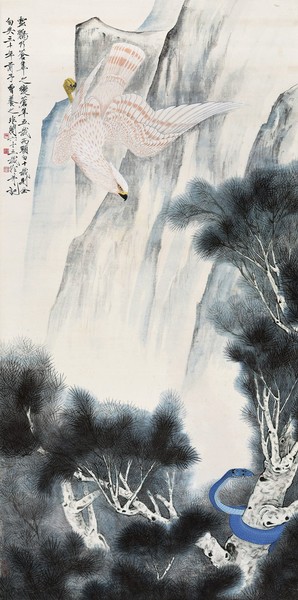 于非闇《鹰击图》
