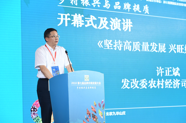 发改委农村经济司副巡视员许正斌作主题演讲