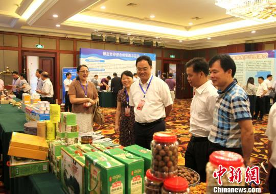 图为海内外华商参观投资合作产业项目展区。　杨志雄 摄