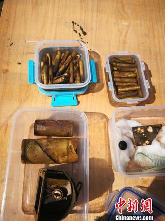 包括锅炉、斜桁、舷窗、舱门、铁甲堡衬木等舰体结构，毛瑟步枪子弹、左轮手枪子弹、37毫米炮弹、47毫米炮弹等武器装备。　彭杭 摄