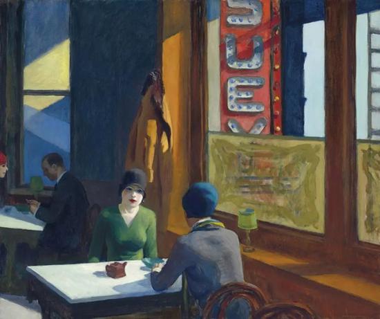 爱德华·霍普，《杂碎》，1929。图片致谢佳士得