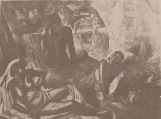 《人体》吴大羽  油画 《中华月报·西湖艺专画展特辑（一）》1934年第2卷第四期，1页  《中华日报新年特刊·西湖艺专画展特辑（一）》1934年新年特刊，84页