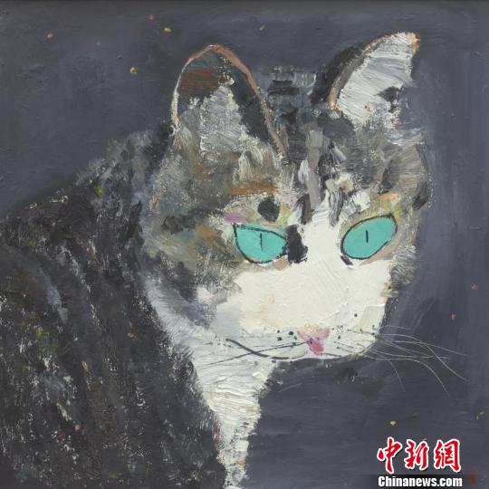 吴冠中画作《眼》。湘博供图