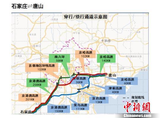 自2018年12月1日起，北京市行政区域内道路全天禁止国三排放标准柴油载货汽车行驶。图为绕行示意图。北京交通部门供图