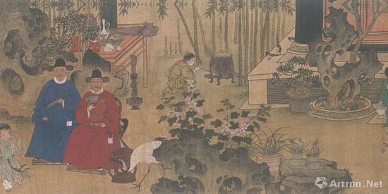 吕纪、吕文英绘《竹园寿集图》局部 故宫博物院藏