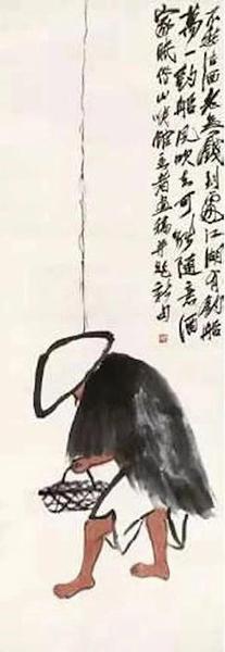 ▲布拉格国立美术馆藏齐白石《渔翁图》
