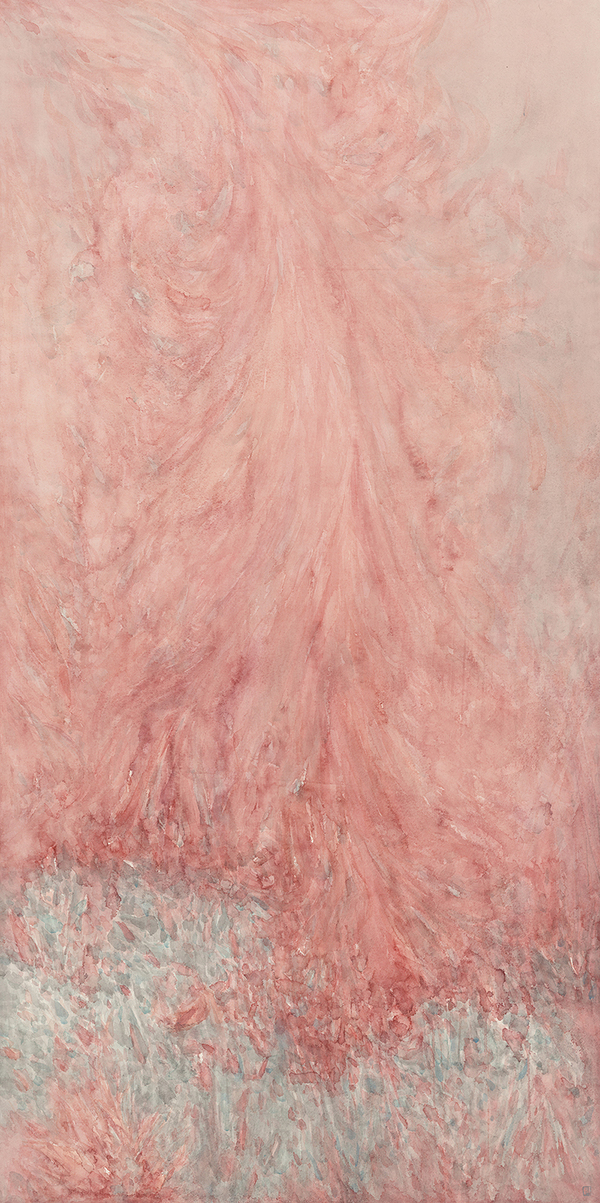 王煜，野火2017  No.6 Wild Fire No.6，129.3×64.6cm，纸本水墨，2017