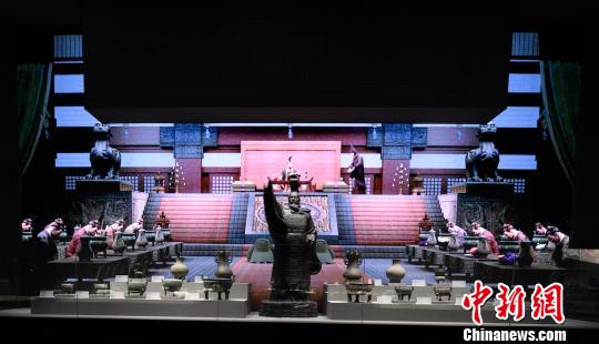 “晋霸春秋”反映了晋国波澜壮阔的霸主雄风。　任丽娜 摄