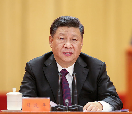 12月18日，庆祝改革开放40周年大会在北京人民大会堂隆重举行。中共中央总书记、国家主席、中央军委主席习近平在大会上发表重要讲话。(新华社记者 姚大伟 摄)