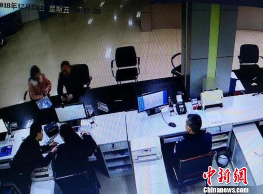 监控画面。　安州区分局提供 摄
