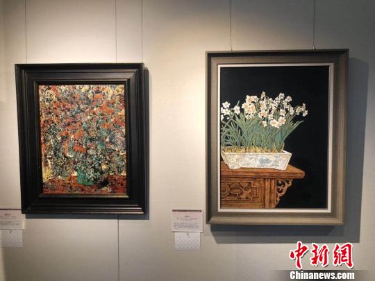 展出的部分作品。　林文清 摄