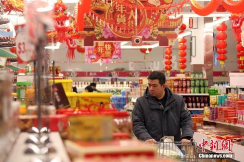 资料图：消费者正在置办年货。<a target='_blank' href='http://www.chinanews.com/'>中新社</a>记者 余瑞冬 摄