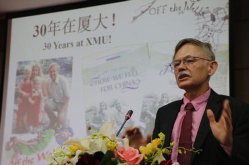 资料图：厦门大学外籍教授潘维廉。图片来源：厦门大学新闻网