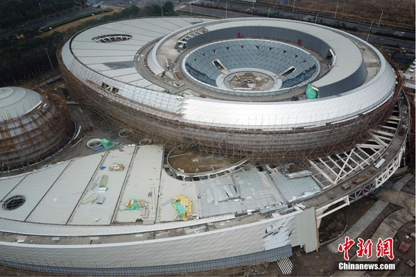 上海天文馆建筑呈现天体结构造型独特。张亨伟 摄