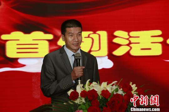 国内首例活体小肠移植换肠人杨锋发言致谢。　张懿楠 摄