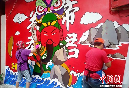金门王明宗团队创作的《威震东山》。　林华艺 摄