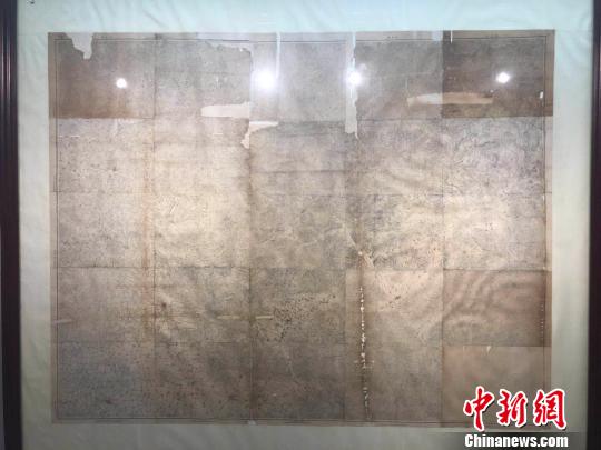 八路军第129师太行区作战地图。　李庭耀 摄