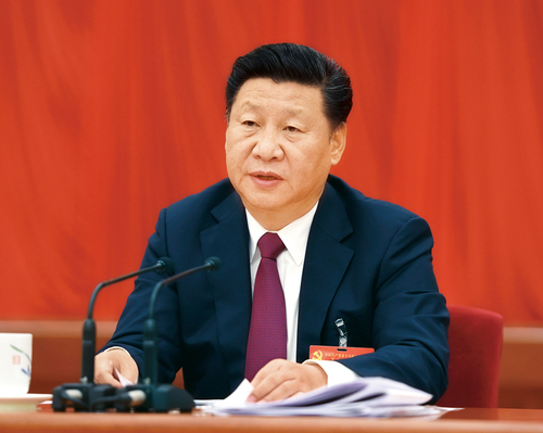 中国共产党第十八届中央委员会第六次全体会议，于2016年10月24日至27日在北京举行。中央委员会总书记习近平作重要讲话。 新华社记者 李学仁 摄