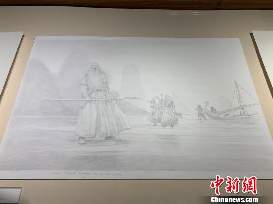 “中洲旅人——约翰·豪艺术展”。　康玉湛 摄