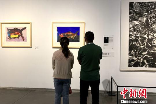 观众现场参展。　李佩珊 摄
