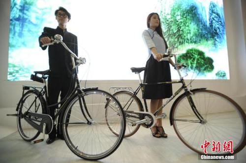 国产“飞鸽1950”自行车。<a target='_blank' href='http://www.chinanews.com/'>中新社</a>发 佟郁 摄
