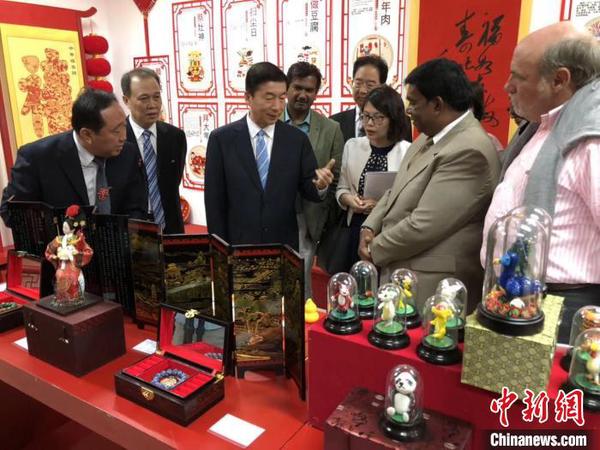 图为山西文化走进外交部省市区全球推荐活动。　受访者供图 摄