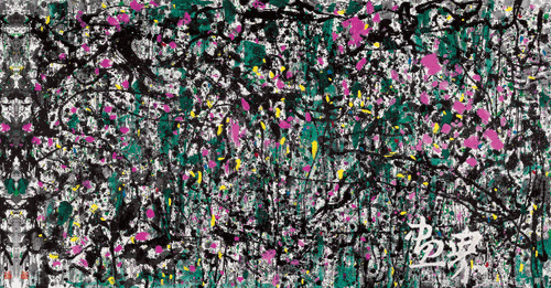 春-酣-96x181cm-2006年-吴冠中-清华大学藏