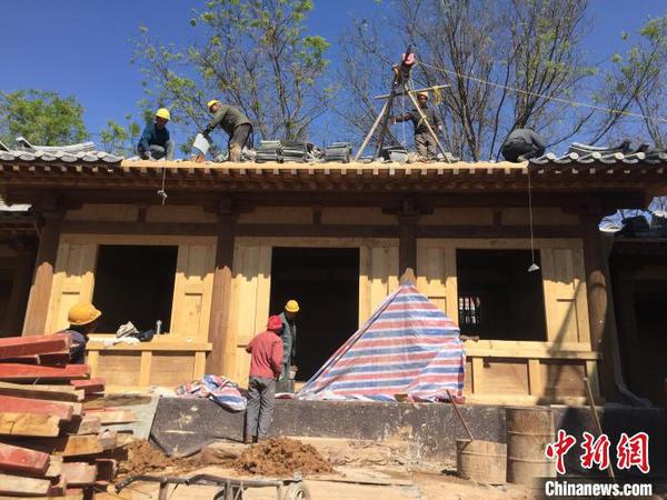 狄仁杰文化公园内狄梁公祠、狄公故居两处建筑群均还原唐朝风格。　高瑞峰 摄
