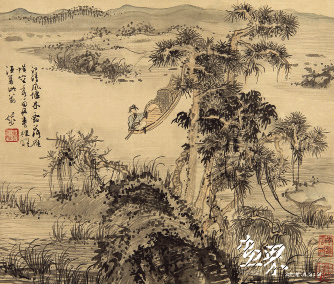 古今人物山水册-10-29x34cmx12-1961年-陆俨